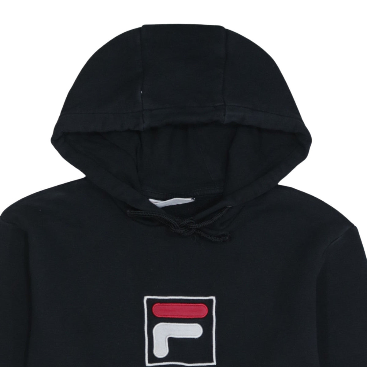 Fila Men's Black XS Pullover Hoodie Embroidered Logo Cotton Blend