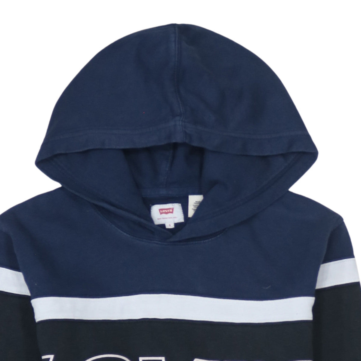 Levi's Teens Blue Striped Pullover Hoodie S Classic Logo