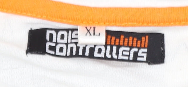 Noisecontrollers Men's White XL Graphic Music T-Shirt Cotton