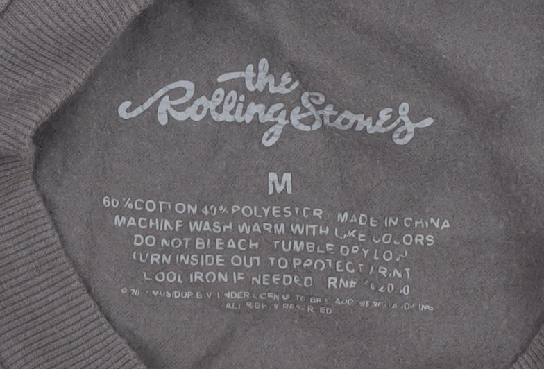The Rolling Stones Womens Grey Medium Pullover Sweatshirt