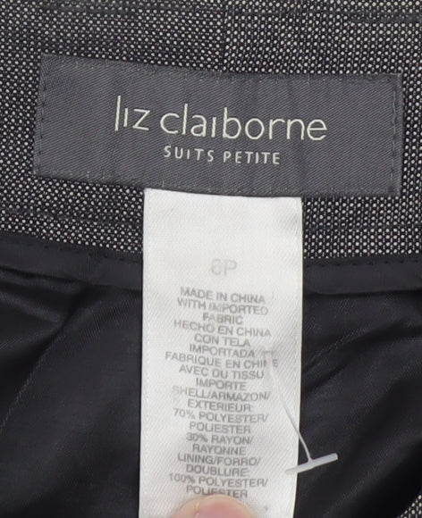 Liz Claiborne Women Grey Size 6P Petite Dress Pants