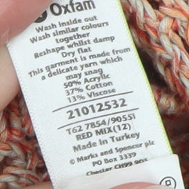 Marks and Spencer Women’s Pink Open-Knit Jumper Size 12