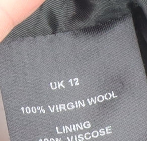 Jaeger Women Black Wool Pencil Skirt Size 12 Knee Length Lined