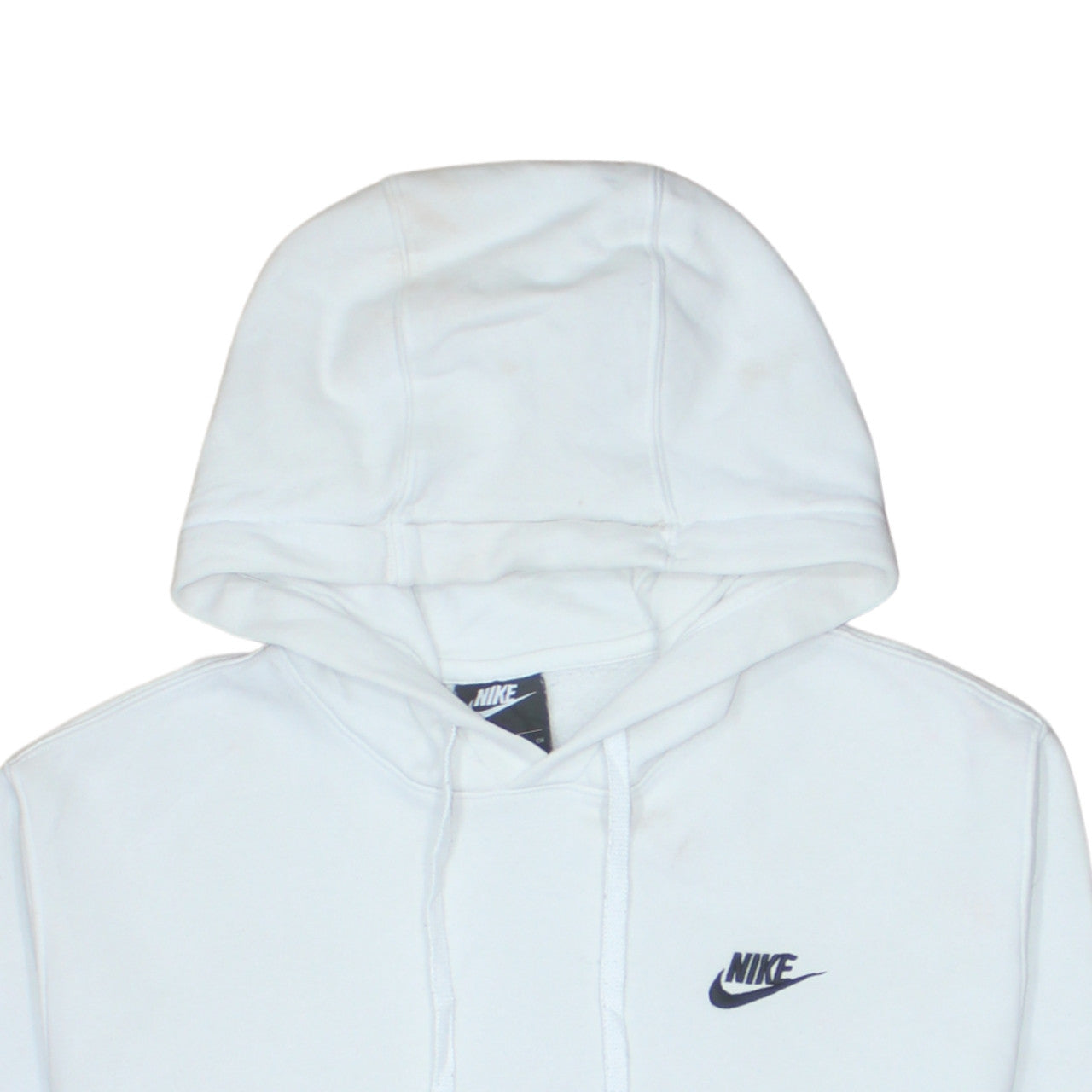 Nike Men's White Pullover Hoodie Small Fleece Regular Fit