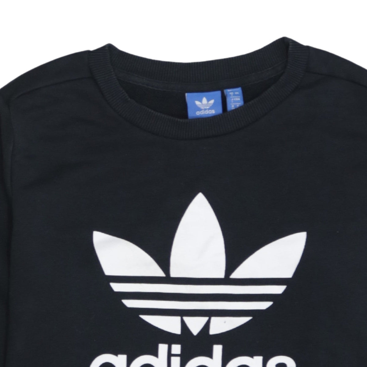 Adidas Womens Black Crew Neck Pullover Sweatshirt Size 8