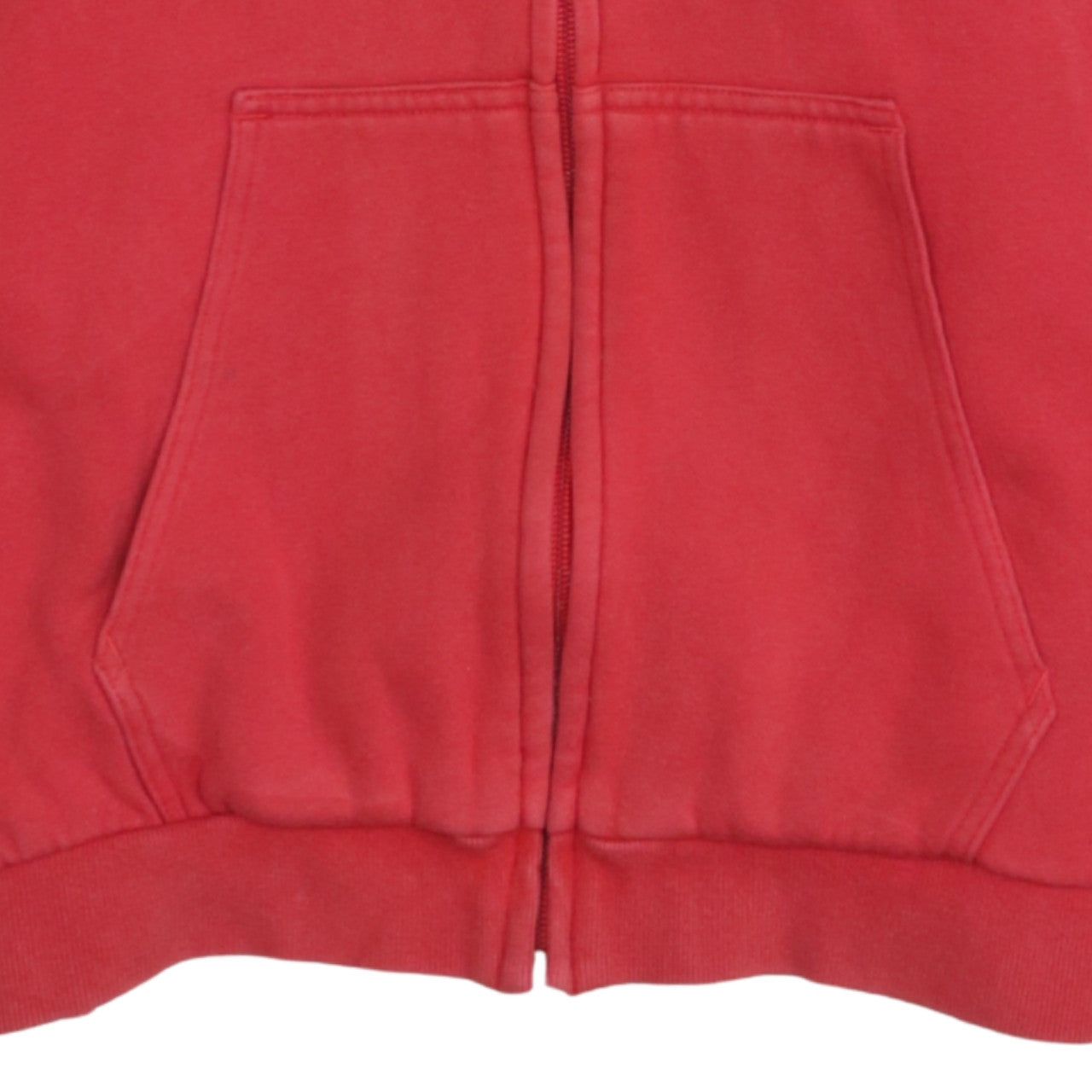 Puma Boys Red Full Zip Fleece Hoodie Size 32/34 with Logo Design