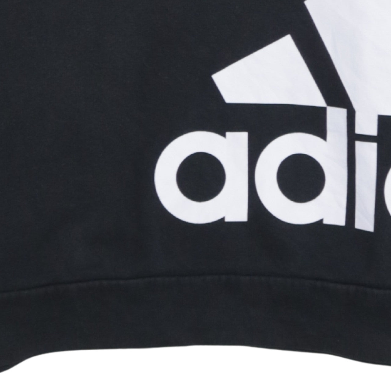 Adidas Boys Black Pullover Hoodie 15-16 Years Fleece Logo Sweatshirt