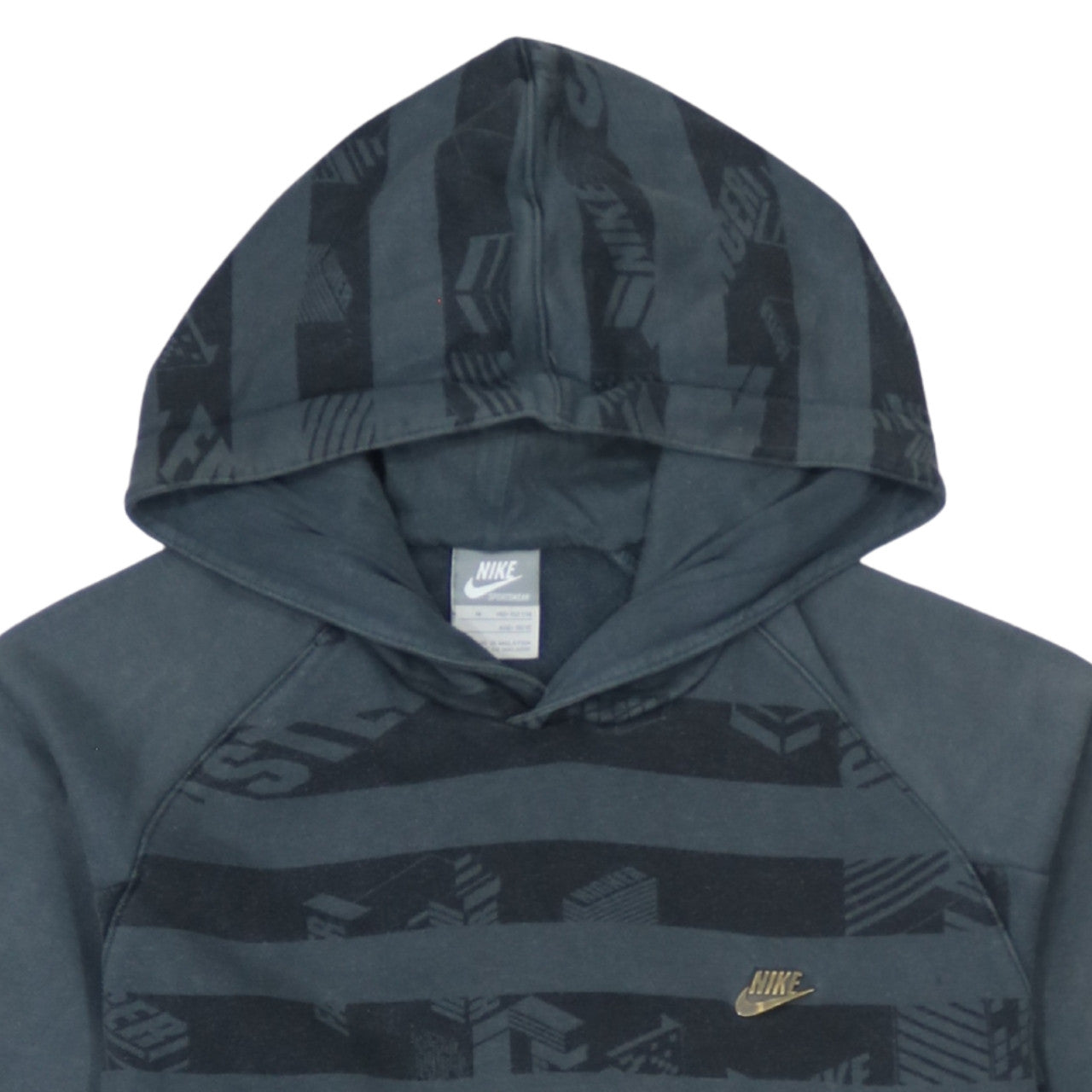 Nike Boys Blue Pullover Hoodie Sweatshirt M 10-12 Years Graphic Print