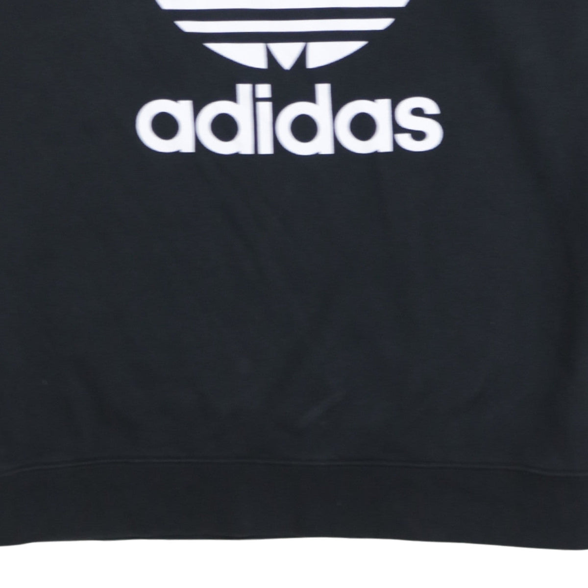 Adidas Womens Black Crew Neck Pullover Sweatshirt Size 8 Logo Print