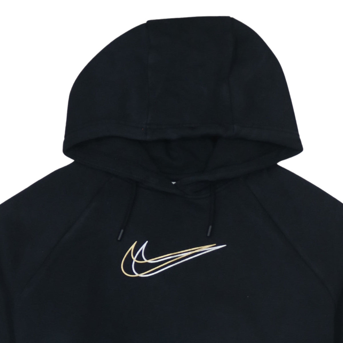 Nike Men's Black Oversized Pullover Hoodie Small Logo Zip Pocket