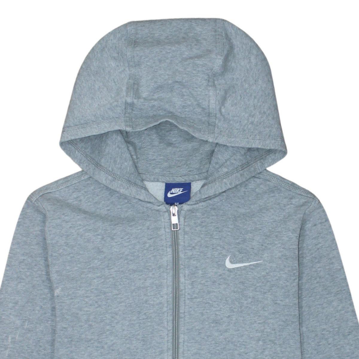 Nike Boys Grey Full Zip Fleece Hoodie Size 13-15 Years Regular Fit