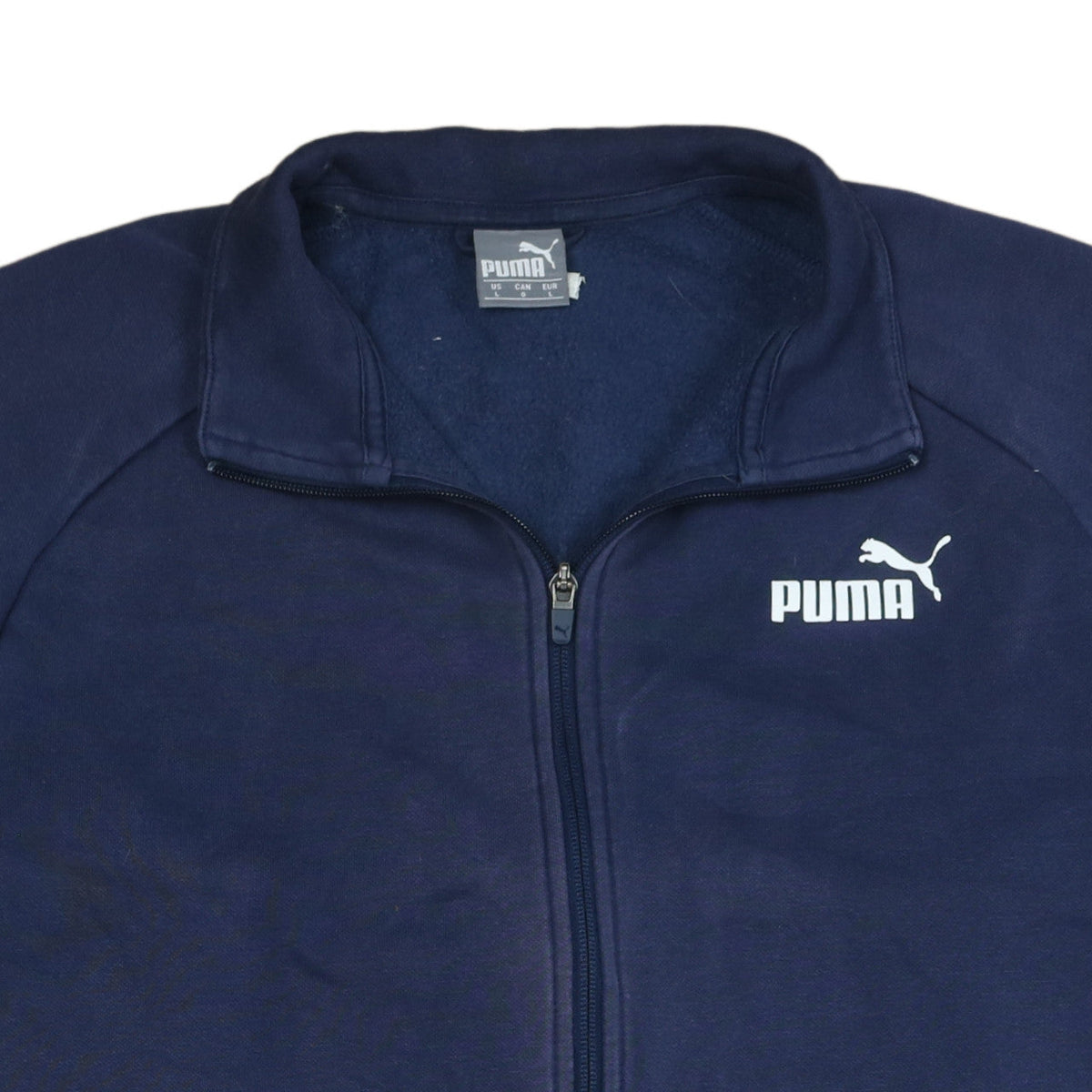 Puma Men's Blue Full Zip Sweatshirt Size L Regular Fit Sports Style