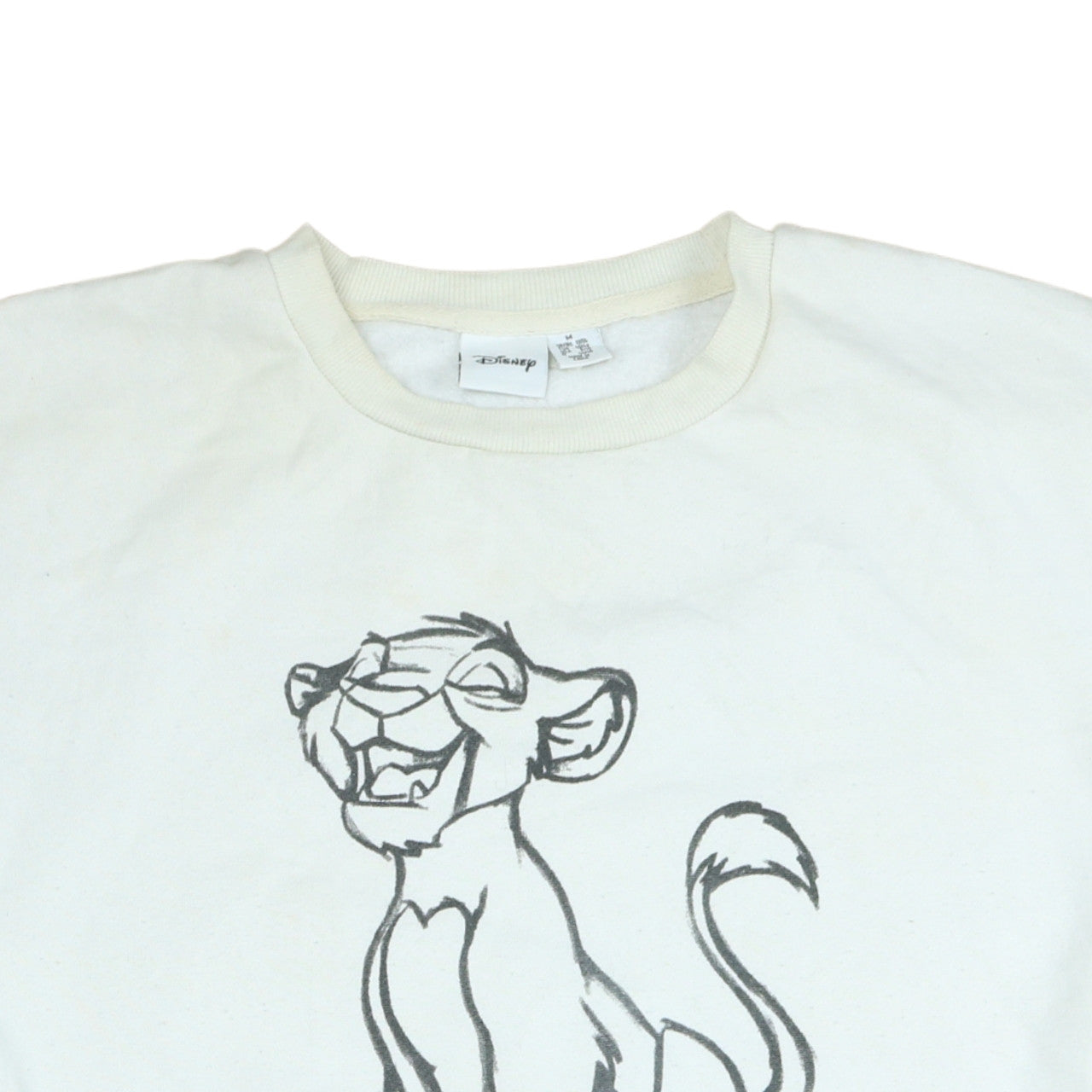 Disney Women White The Lion King Sweatshirt Size M 12/14 Crew Neck