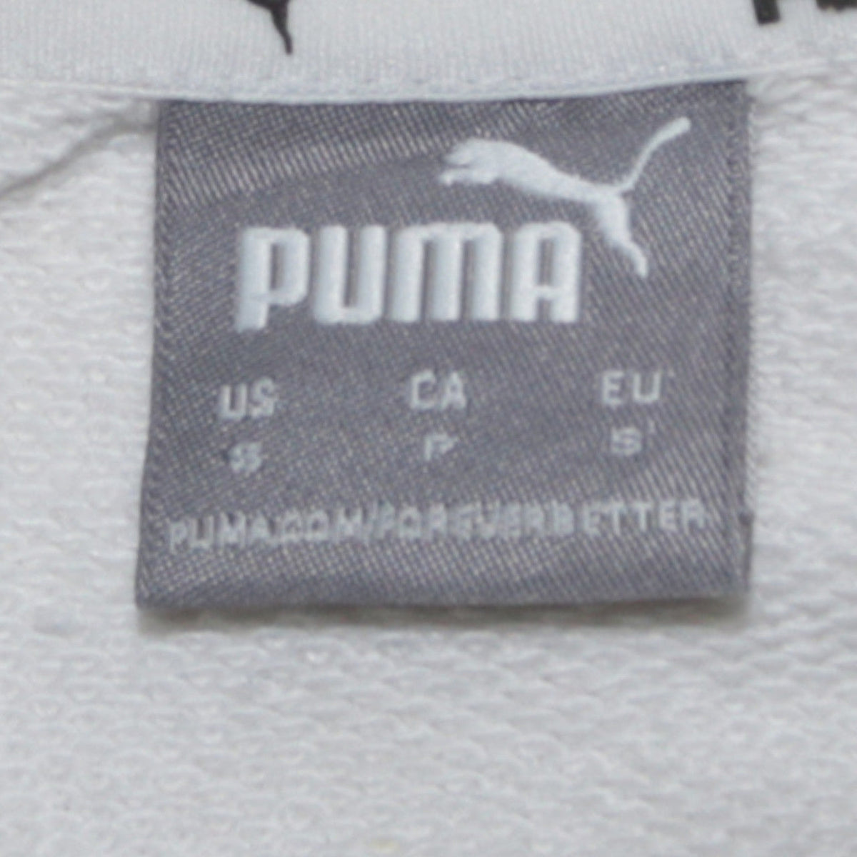 Puma Men's White Crew Neck Pullover Sweatshirt Size S