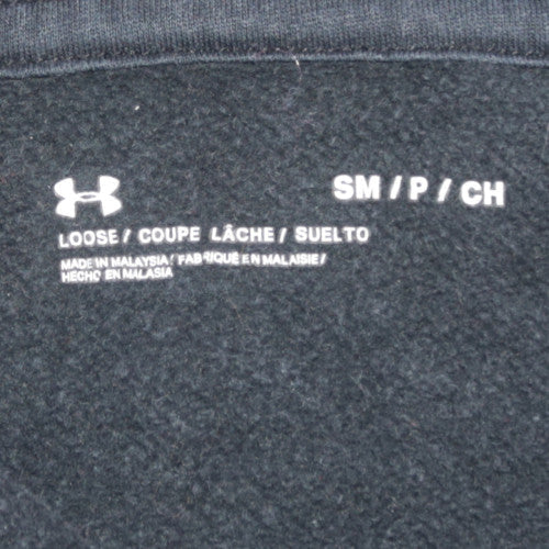 Under Armour Men's Black Pullover Hoodie Small Fleece Logo Sportswear