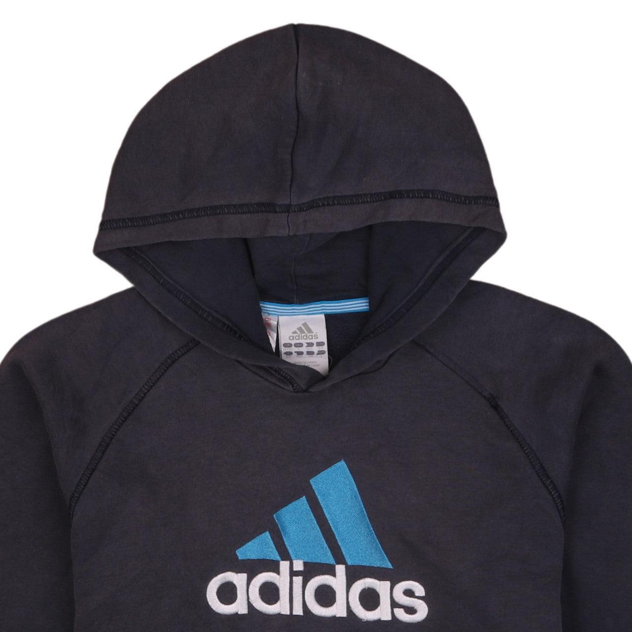Adidas Boys Black Pullover Hoodie 13-14 Years Fleece Sportswear