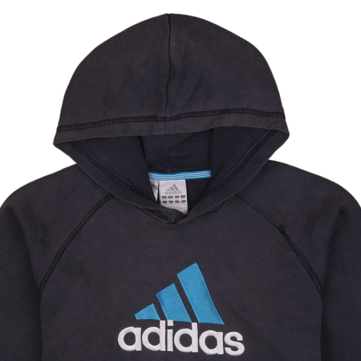 Adidas Boys Black Pullover Hoodie 13-14 Years Fleece Sportswear