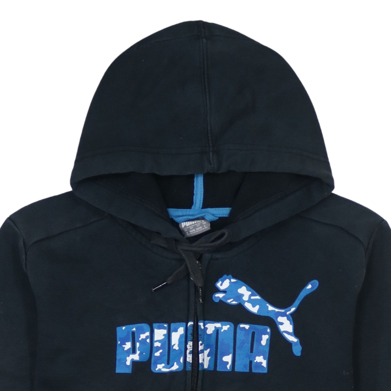 Puma Men's Black Full Zip Hoodie Small Graphic Sportswear