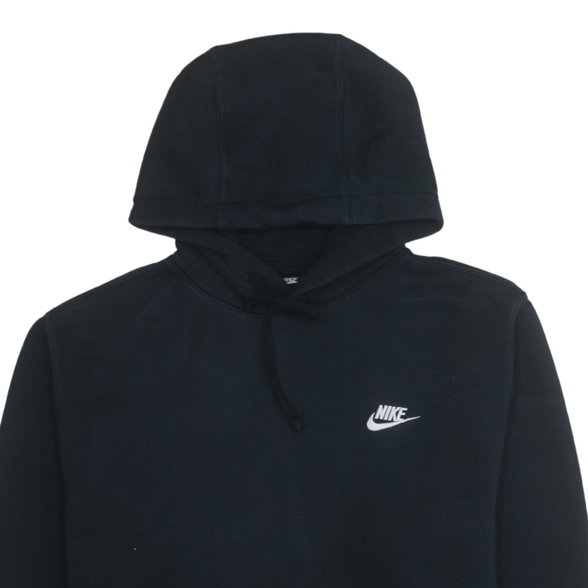 Nike Men's Black Pullover Hoodie L Regular Fit Fleece Logo Sweatshirt