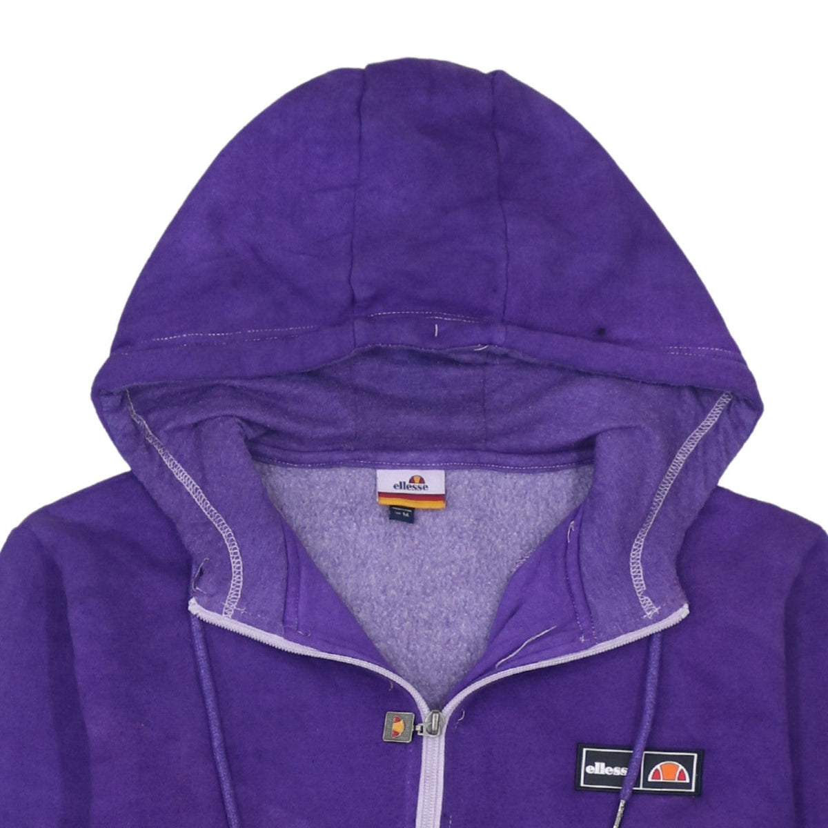 Ellesse Women Purple 1/4 Zip Hooded Pullover Sweatshirt M