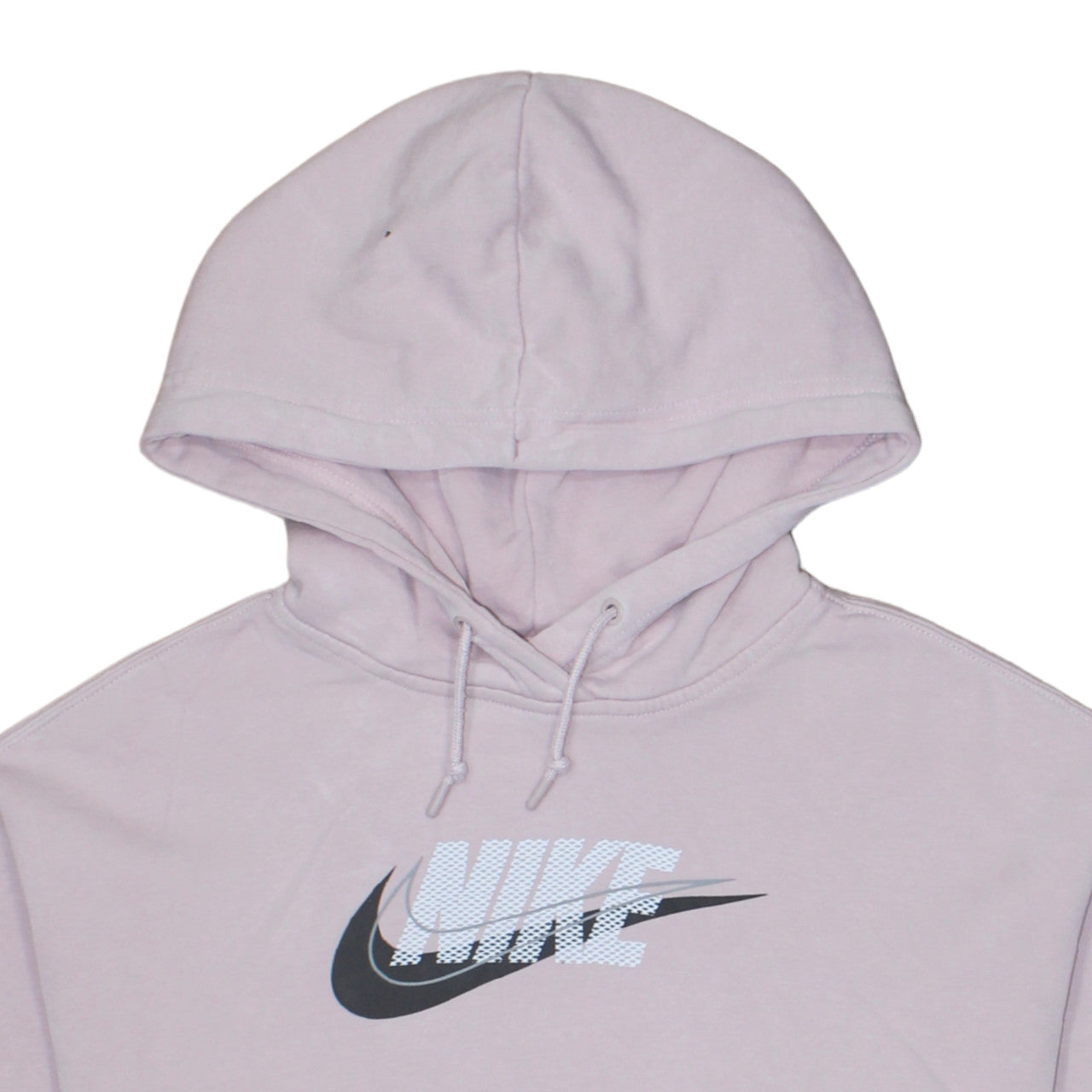 Nike Womens Pink Pullover Hoodie XS Cotton Blend Logo Sweatshirt