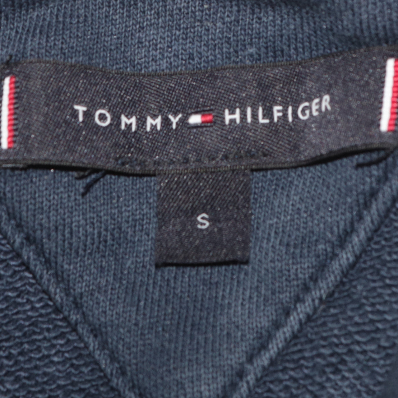 Tommy Hilfiger Men's Blue Full Zip Hoodie Size S Logo Trim