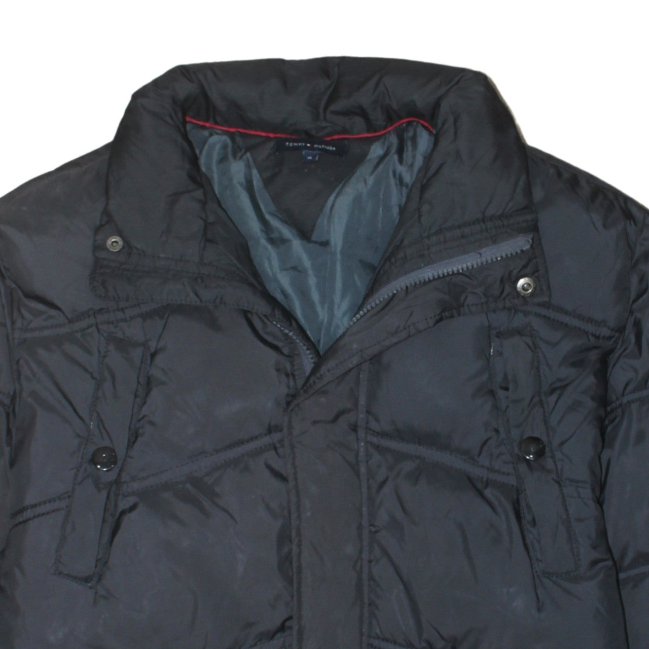 Tommy Hilfiger Women's Black Size 16 Long Puffer Jacket
