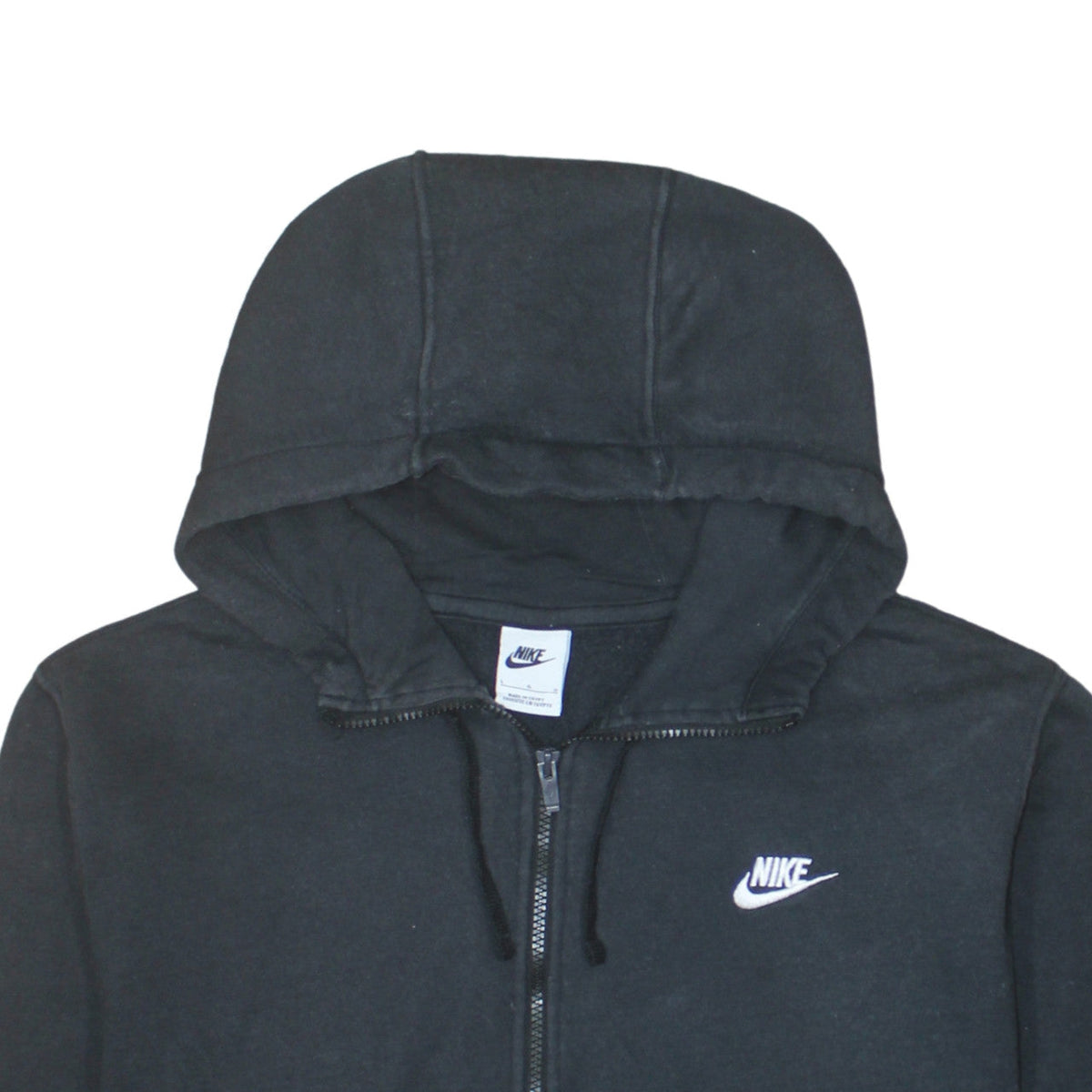 Nike Women's Black Full Zip Hoodie Sweatshirt Size L