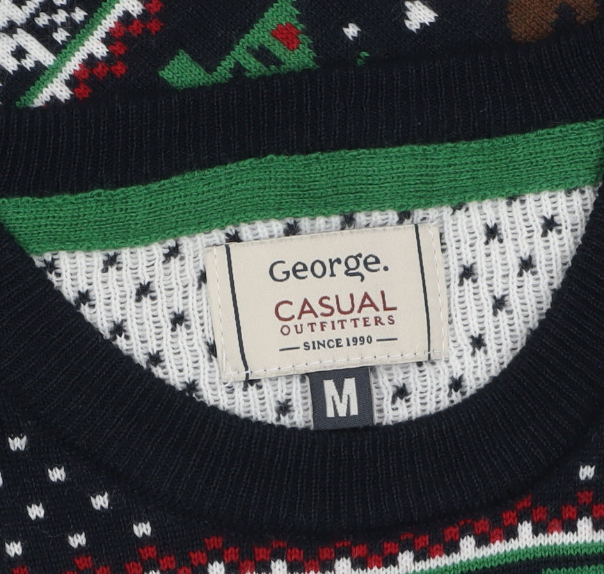 George Men's Multicoloured Christmas Pullover Jumper M