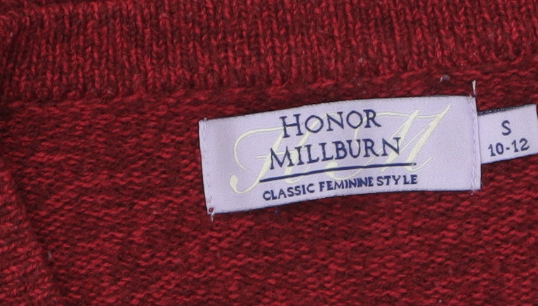 Honor Millburn Women's Red Acrylic Button Cardigan Size S 10-12