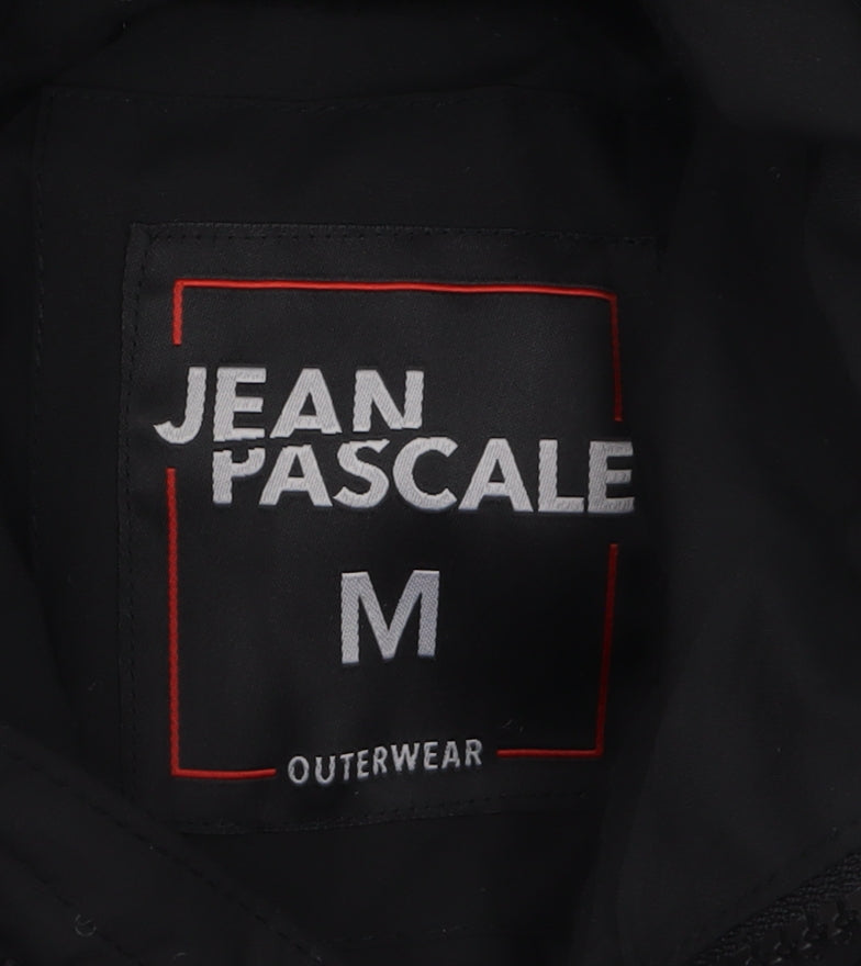 Jean Pascale Womens Black M Hooded Parka Coat Water Resistant