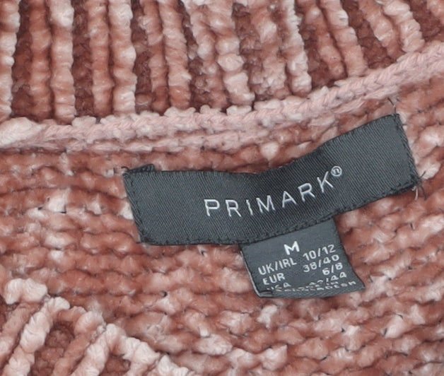 Primark Women’s Pink Chunky Knit Pullover Jumper Size 10/12