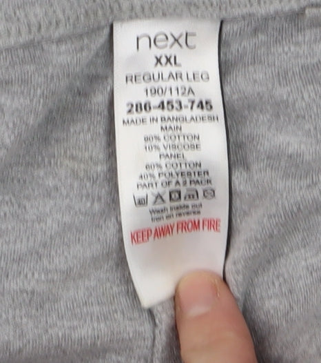 Next Men’s Grey 2XL Regular Fit Cotton Sweatpants
