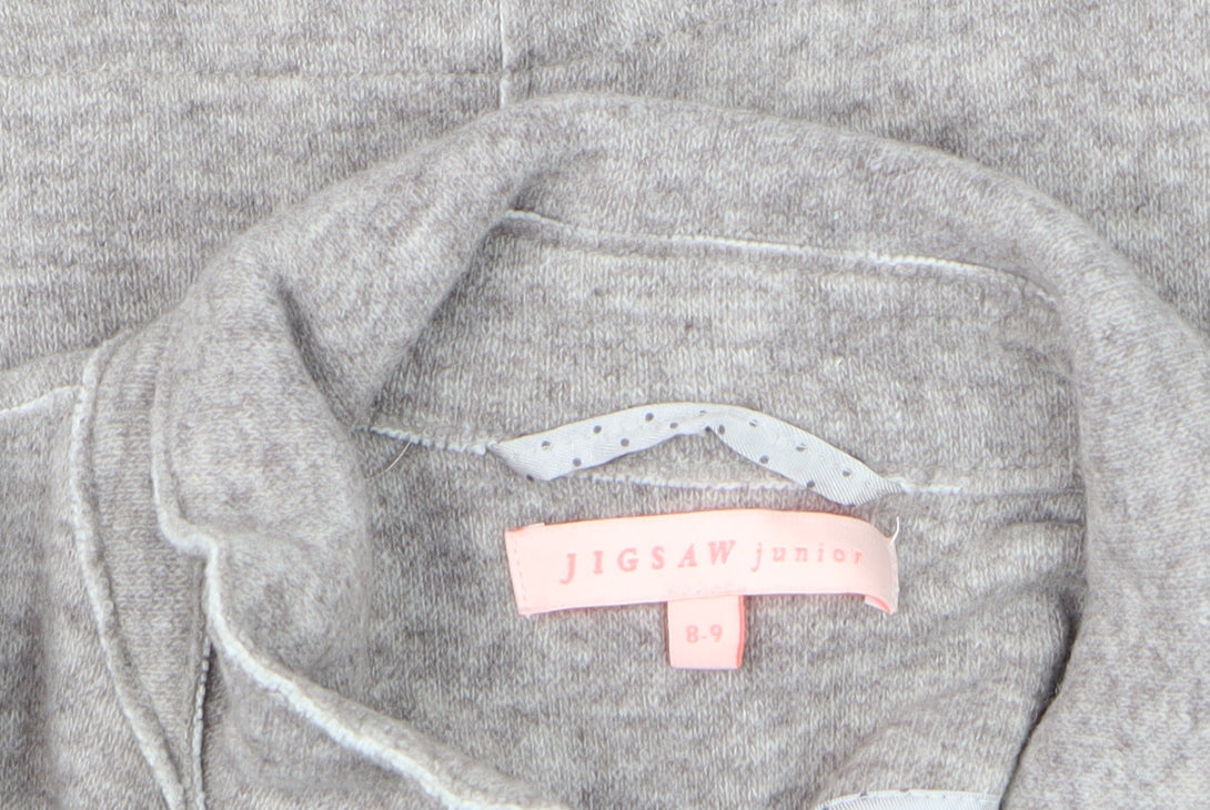 Jigsaw Junior Girls Beige Wool Blend Mid-Length Coat 8-9 Years