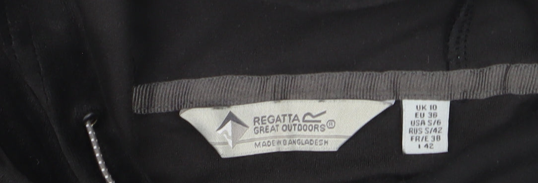 Regatta Women Black UK 10 Pullover Hoodie Softshell Velour Fleece