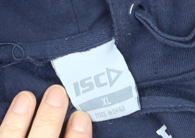 ISC Men's Blue Rugby World Cup Pullover Hoodie XL Fleece