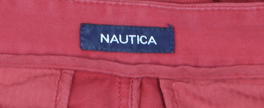 Nautica Men's Red Straight Fit Jeans Size 36 in Regular Cotton