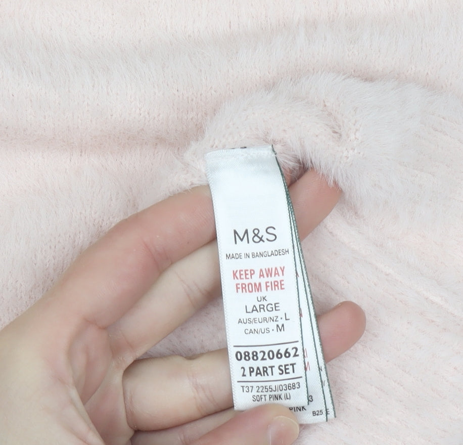 Marks & Spencer Womens Soft Pink L Pullover Knit Jumper