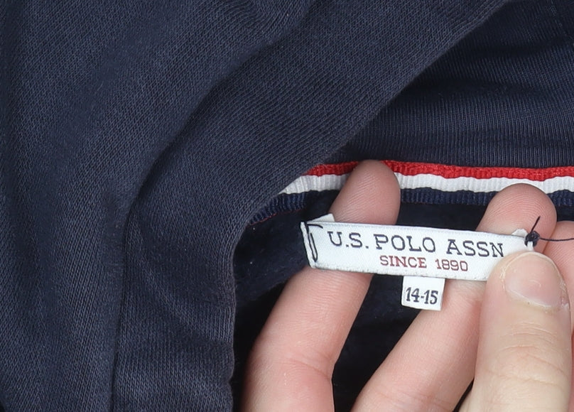 U.S. Polo Assn. Boys Navy Blue Pullover Hoodie Age 14-15 Years