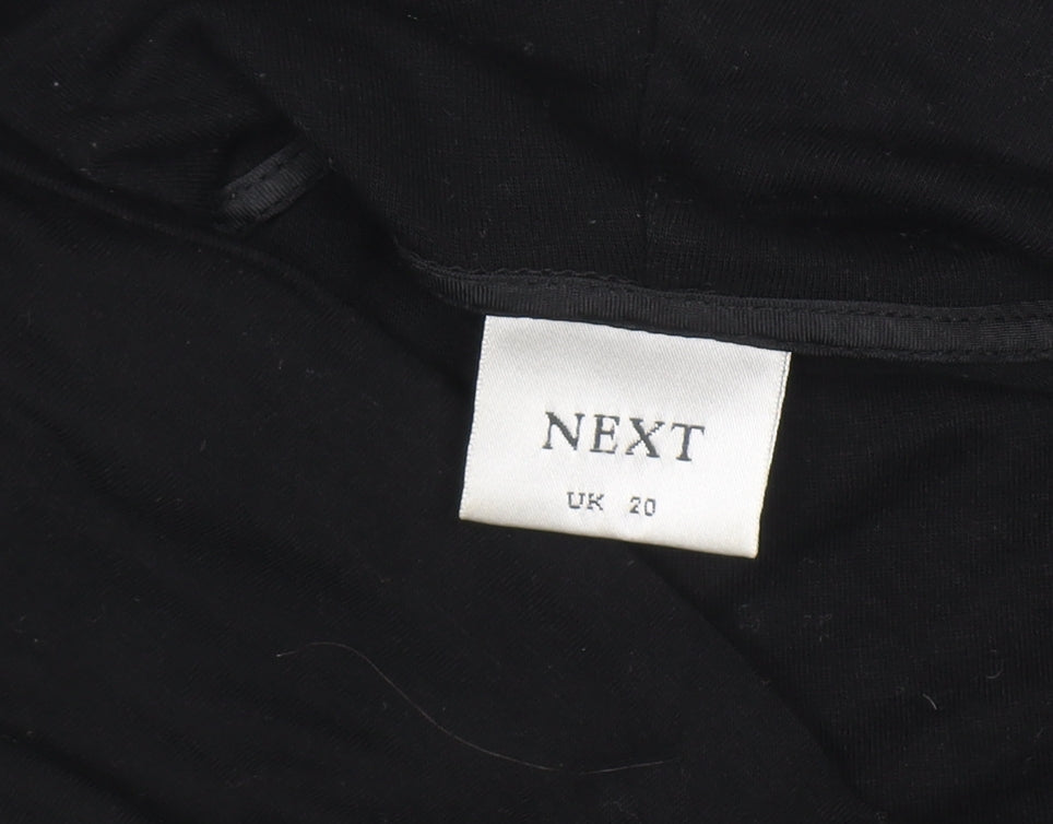 Next Women’s Black Roll Neck Long Sleeve Jersey Top UK 20