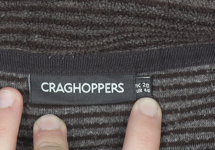 Craghoppers Women Brown Half Zip Fleece Pullover Sweatshirt Size 20