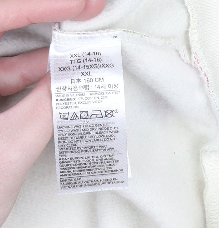 GAP Girls Multicoloured Floral Pullover Hoodie Size 14-16 Years