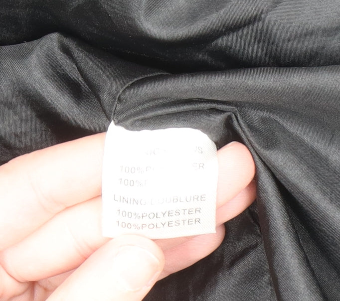 By Clara Women’s Black Long Fleece Overcoat L