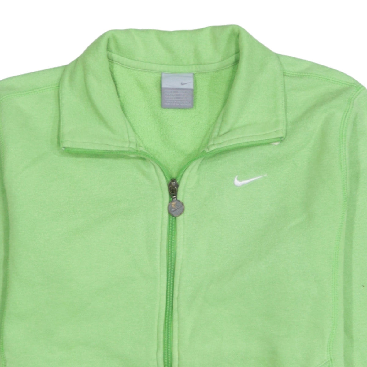 Nike Women Green Full Zip Sweatshirt Size L Fleece Jacket