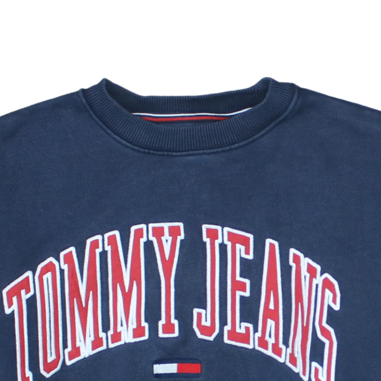 Tommy Jeans Men's Blue Small Crew Neck Pullover Sweatshirt