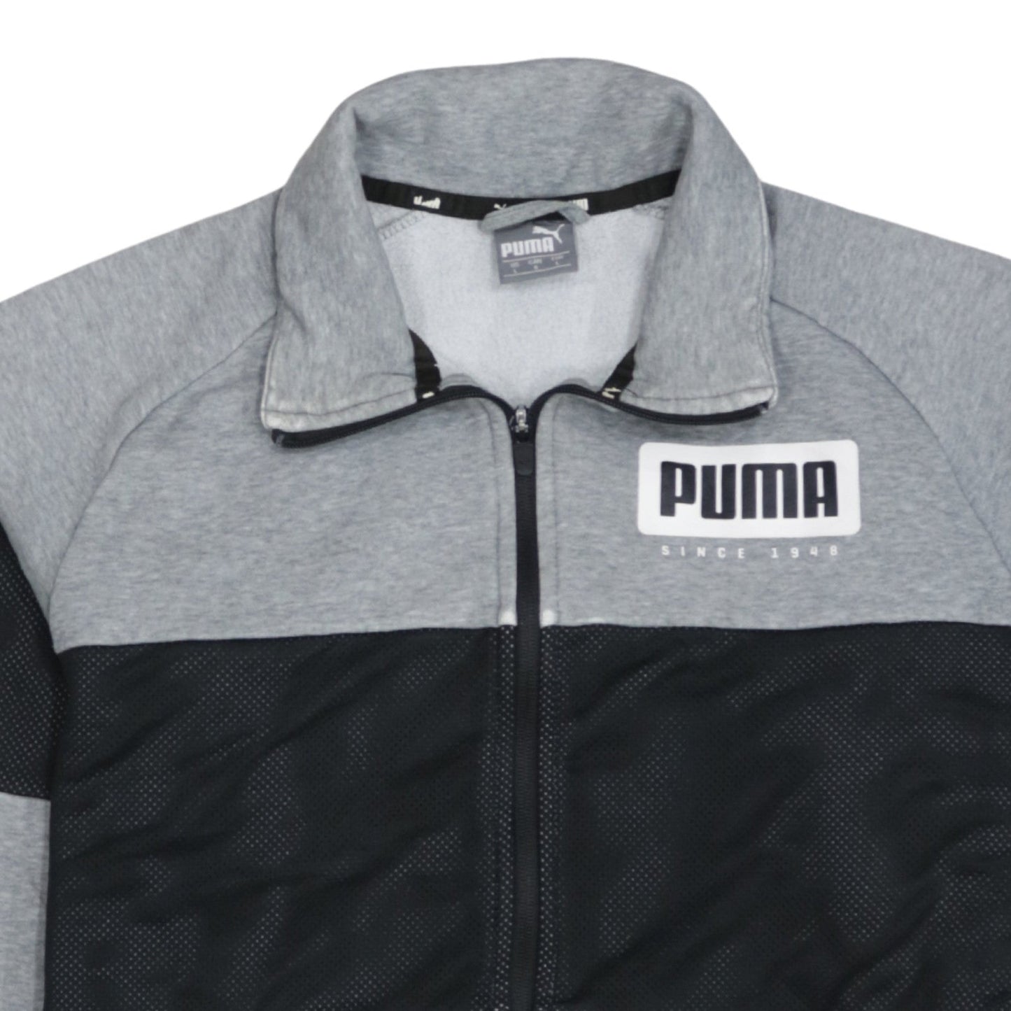 Puma Men's Grey Full Zip Sports Sweatshirt Size L