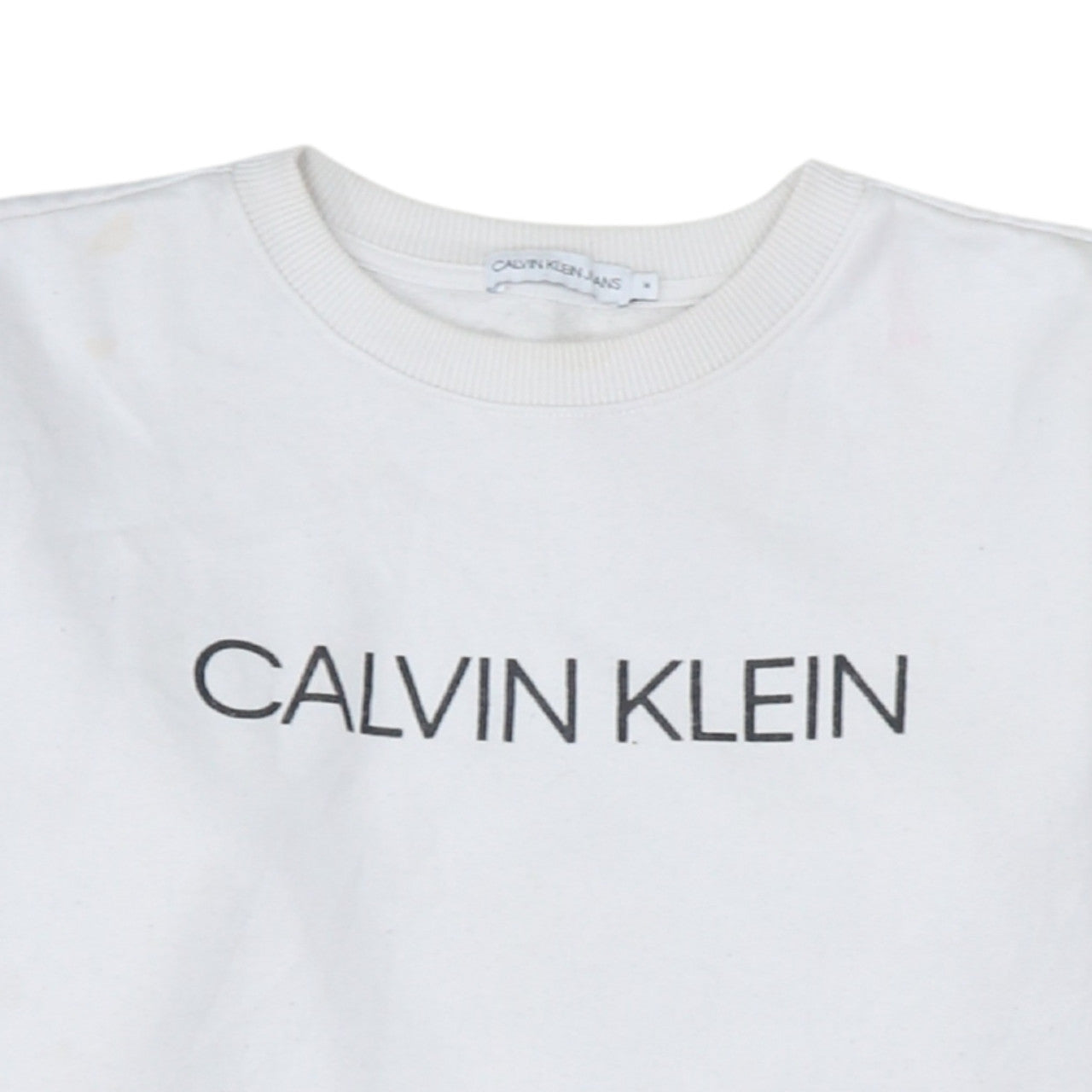 Calvin Klein Jeans Women's White Logo Sweatshirt Size 14