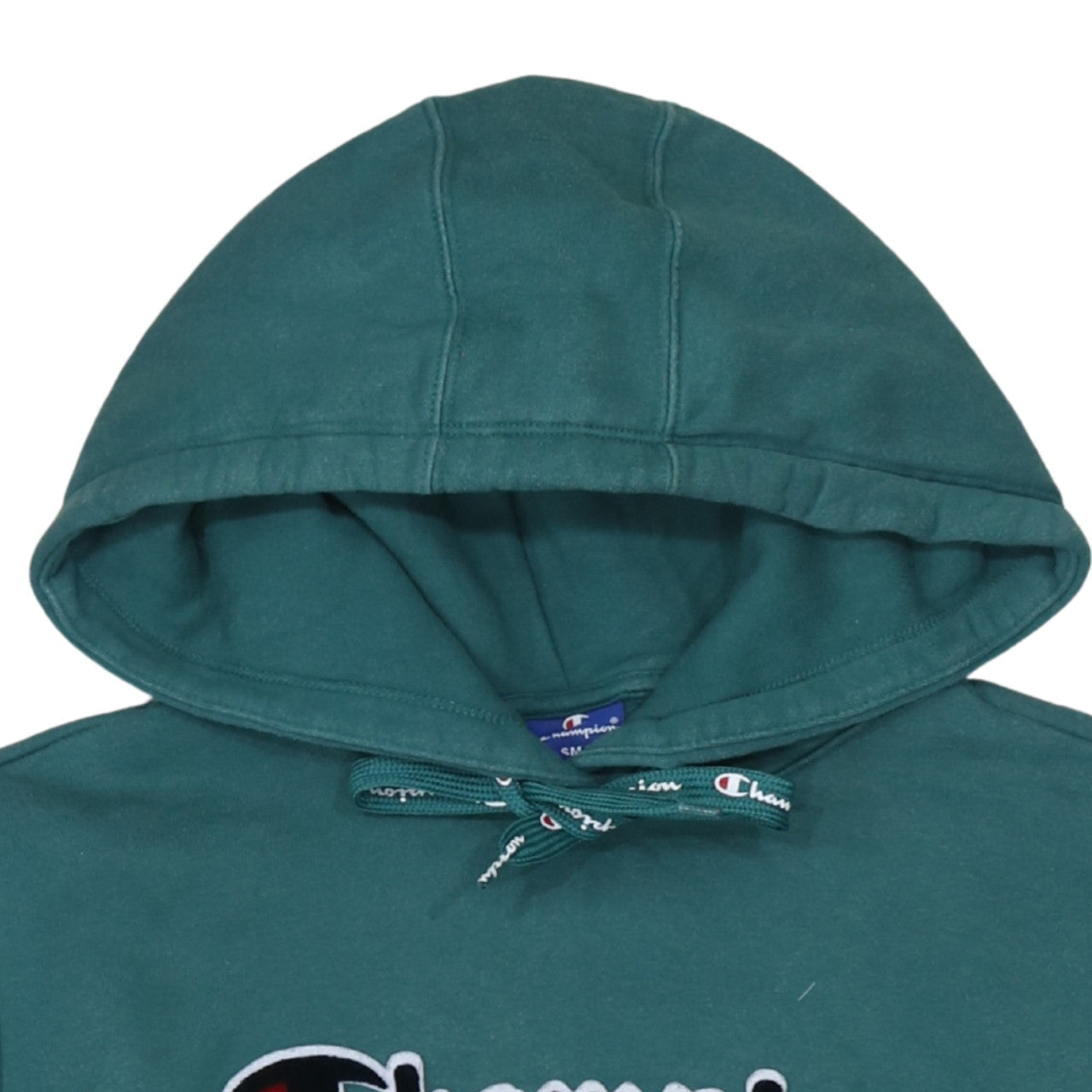 Champion Men's Green XS Pullover Hoodie Embroidered Logo