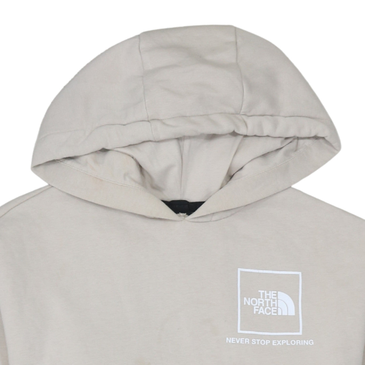 The North Face Womens Beige Pullover Hoodie Size S Cotton Blend