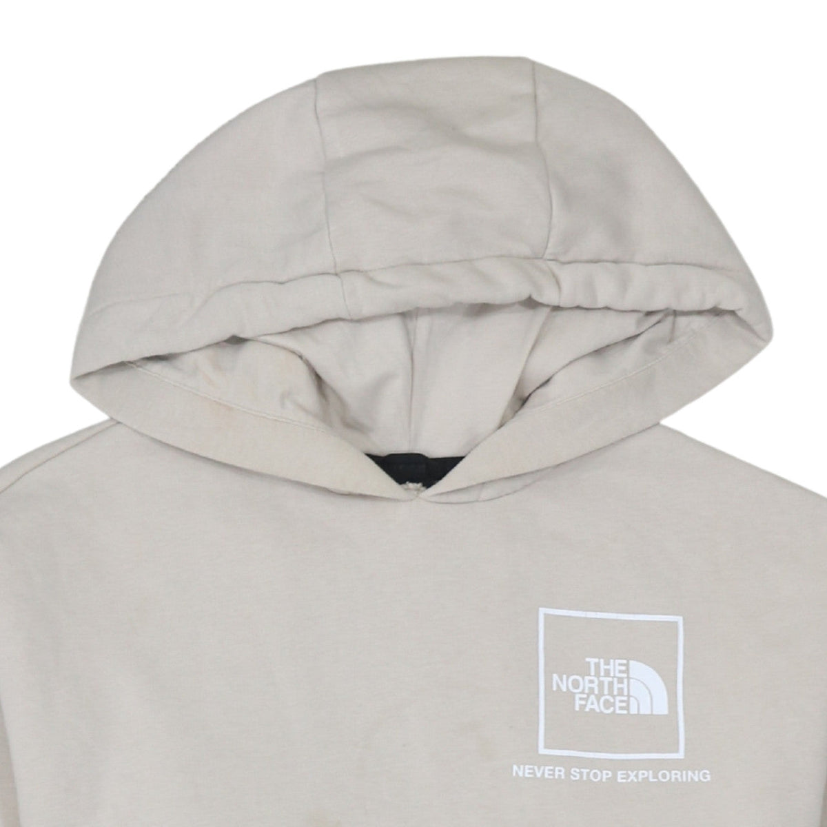 The North Face Womens Beige Pullover Hoodie Size S Cotton Blend